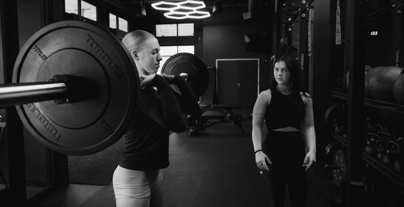 Coached barbell training at Evolve