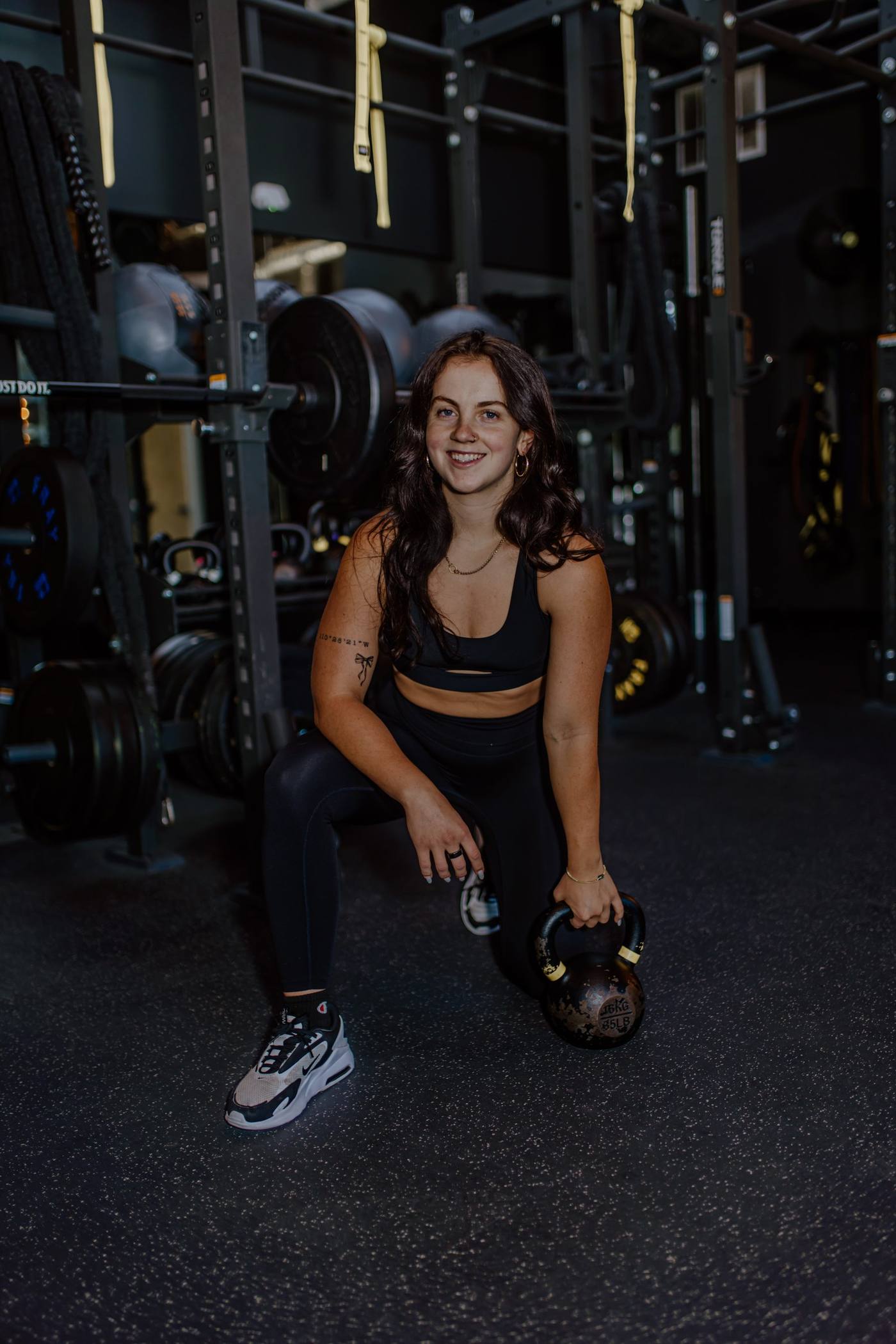 Marias McAdams training in the studio