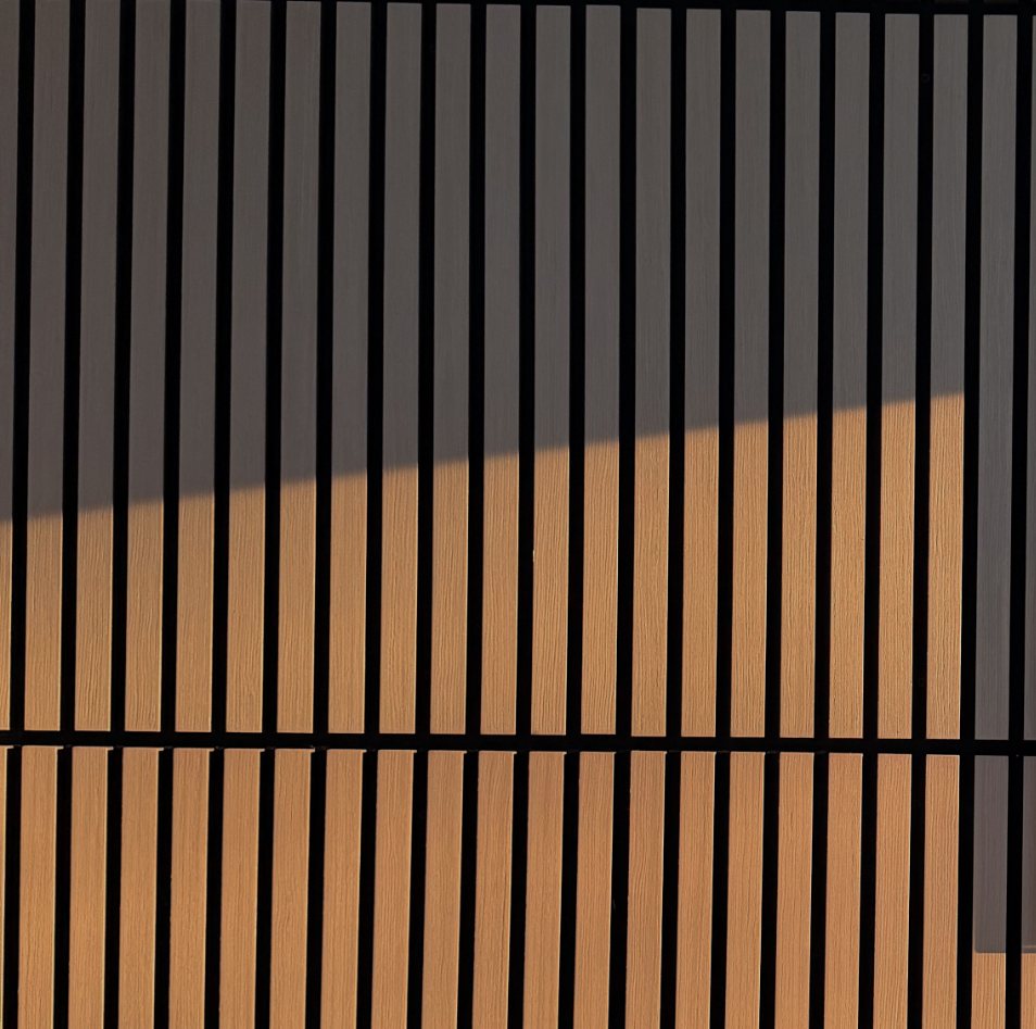 Oak slat wall detail at Evolve